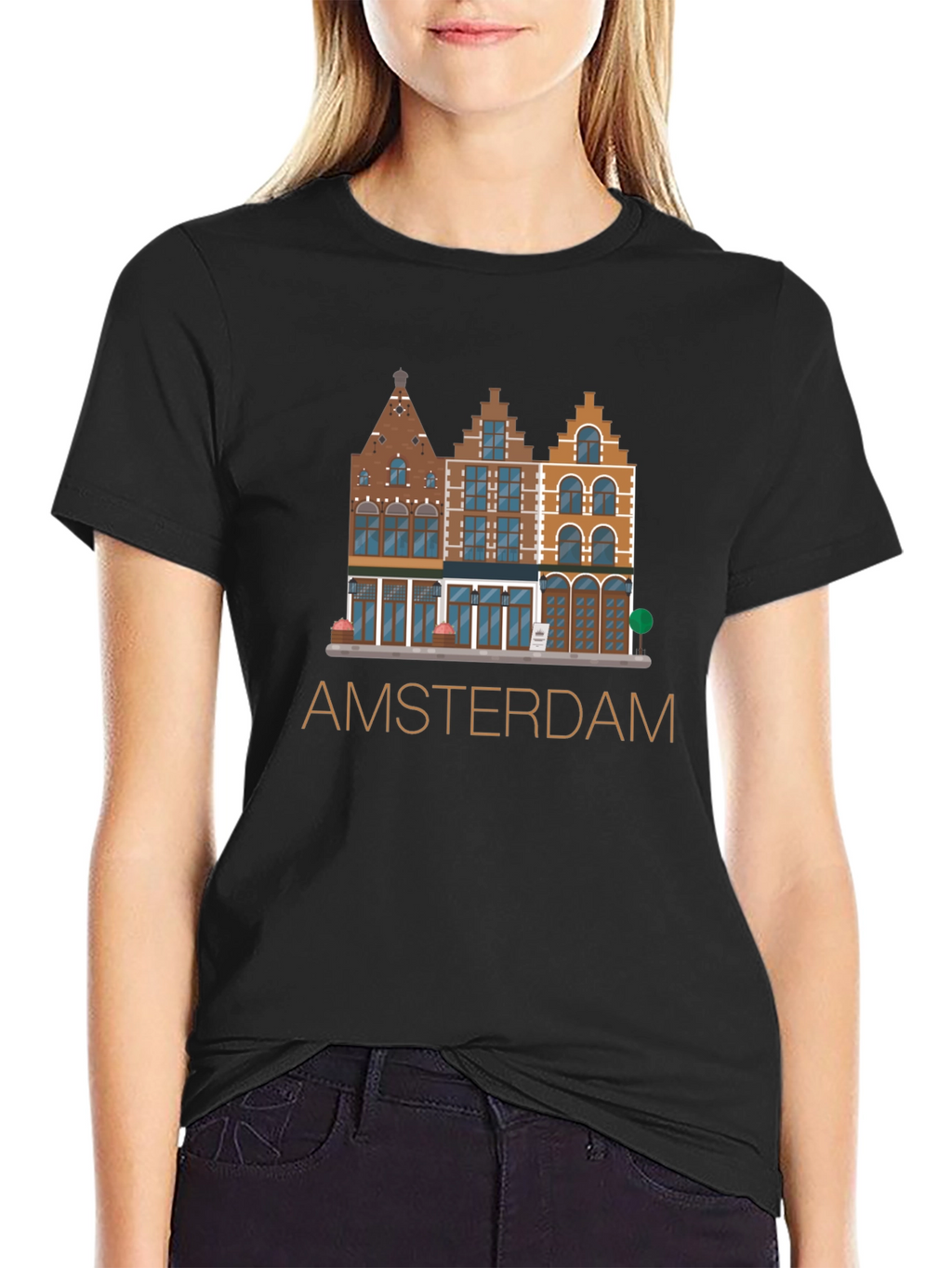 Amsterdam T-Shirt: Dutch Houses Design