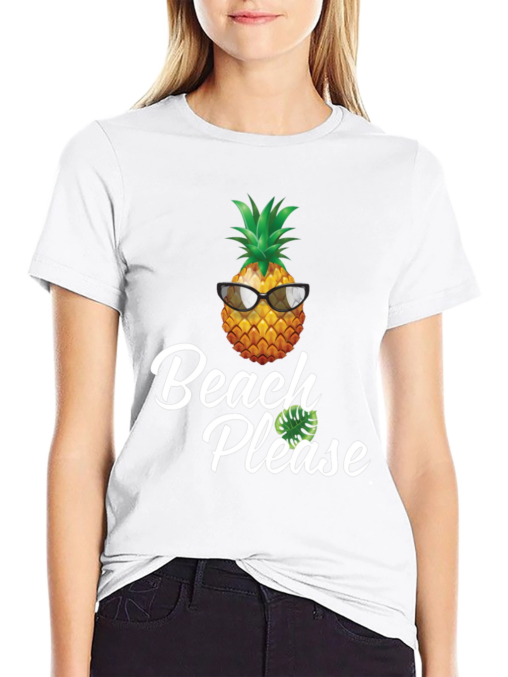 Beach Please Pineapple Graphic T-Shirt