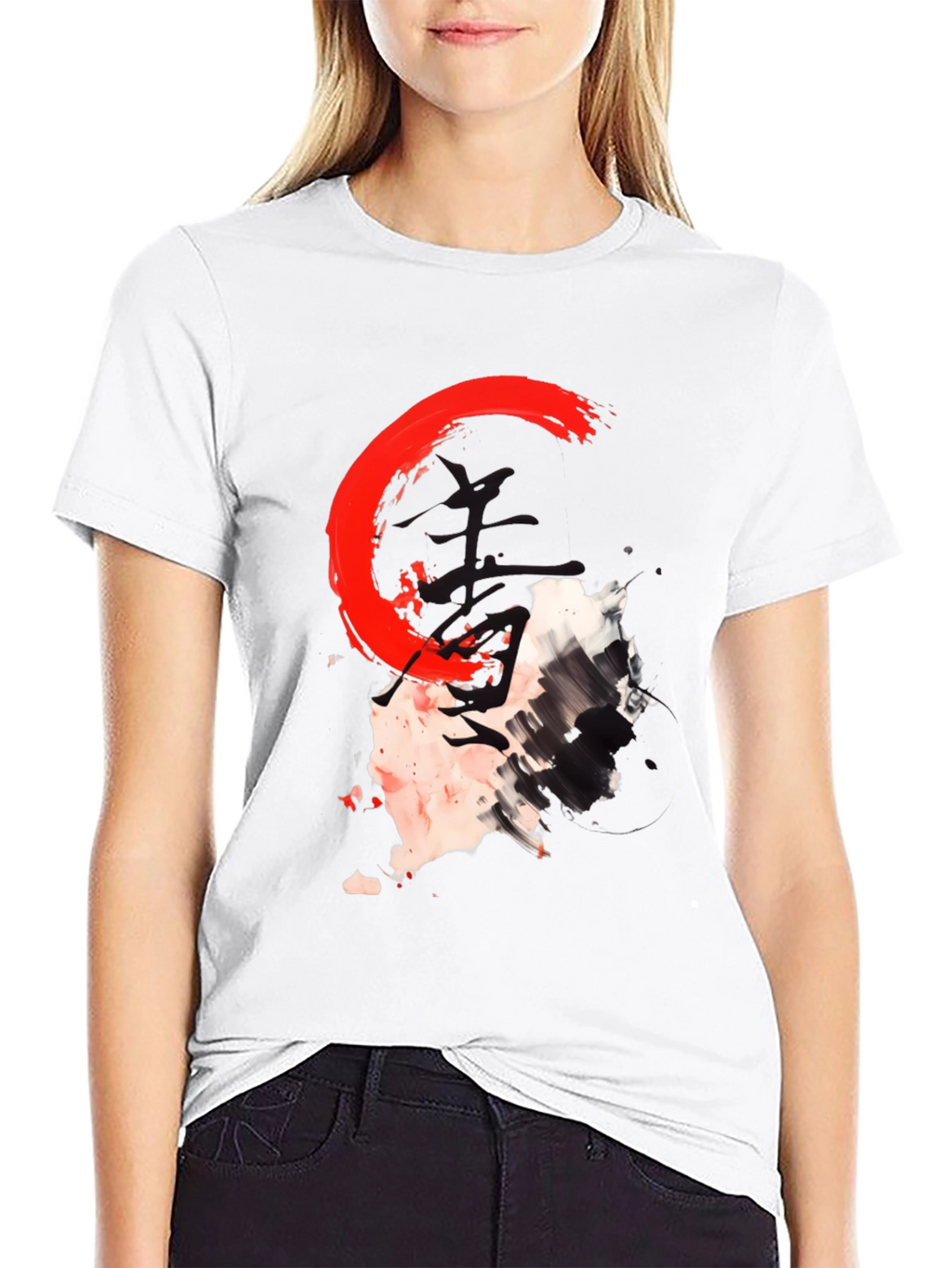 Abstract Graphic Print Crew Neck T-Shirt