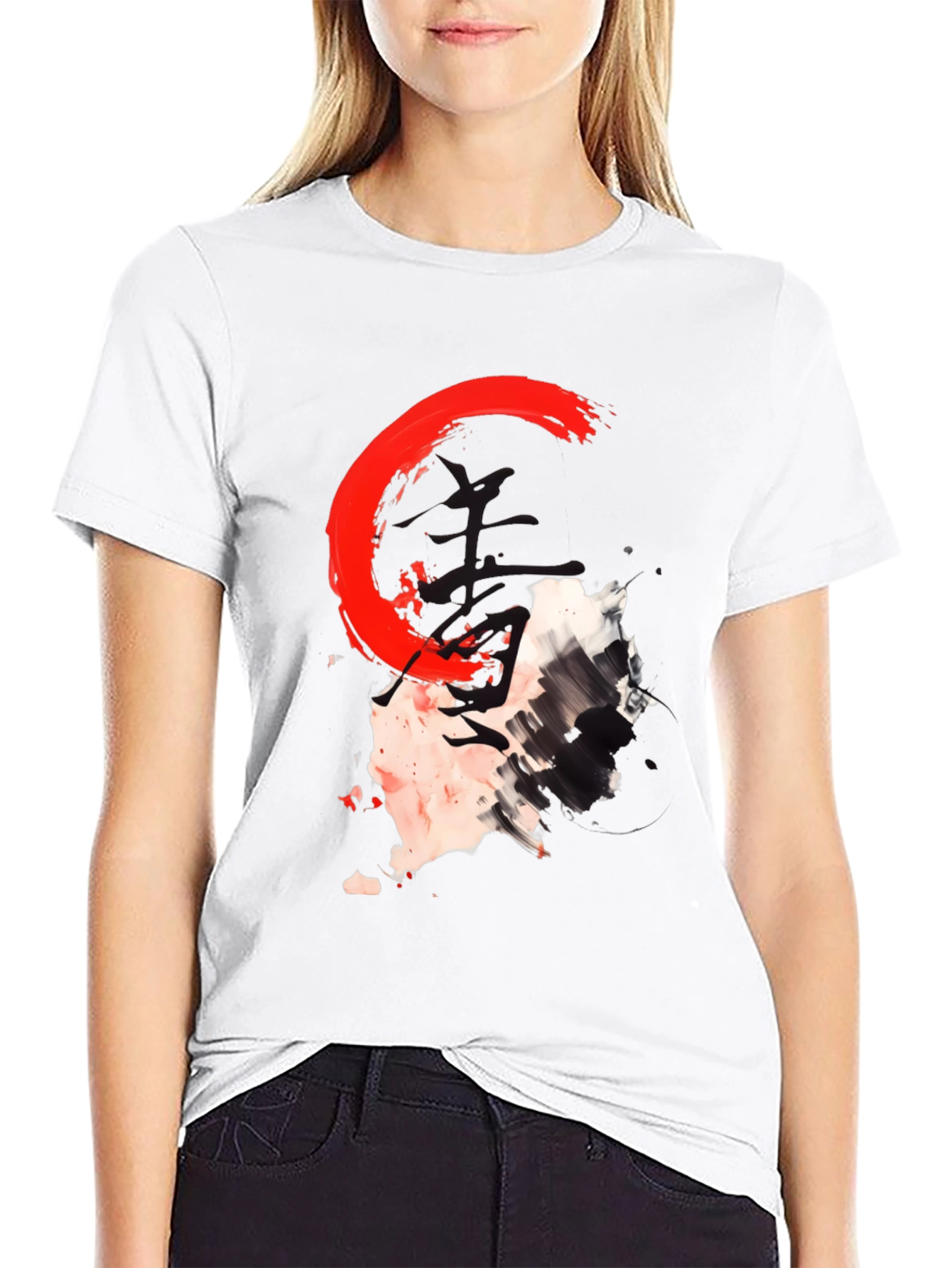 Abstract Graphic Print Crew Neck T-Shirt