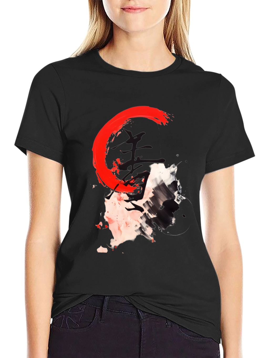 Abstract Graphic Print Crew Neck T-Shirt
