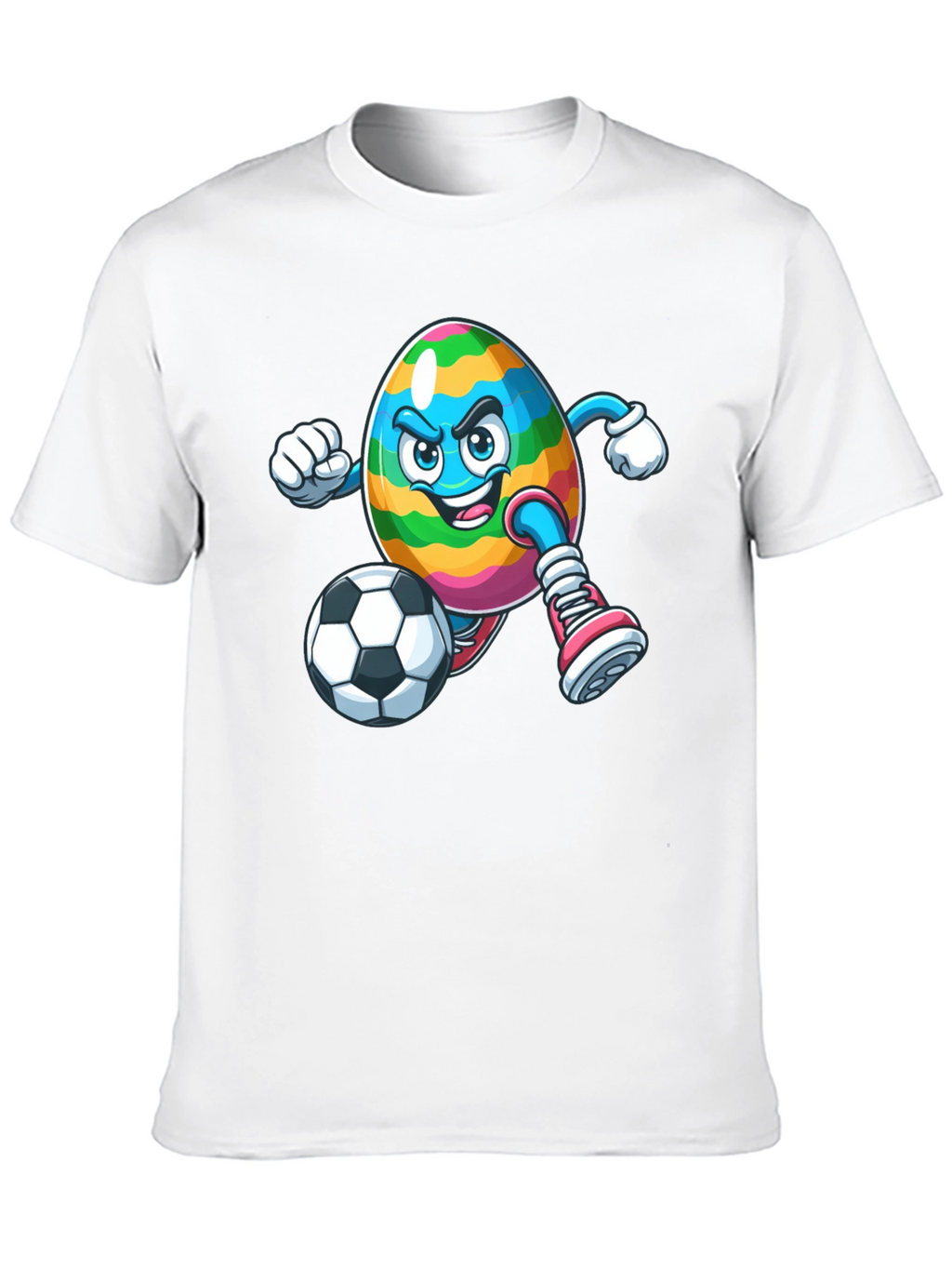 Easter Egg Soccer Player Graphic T-Shirt