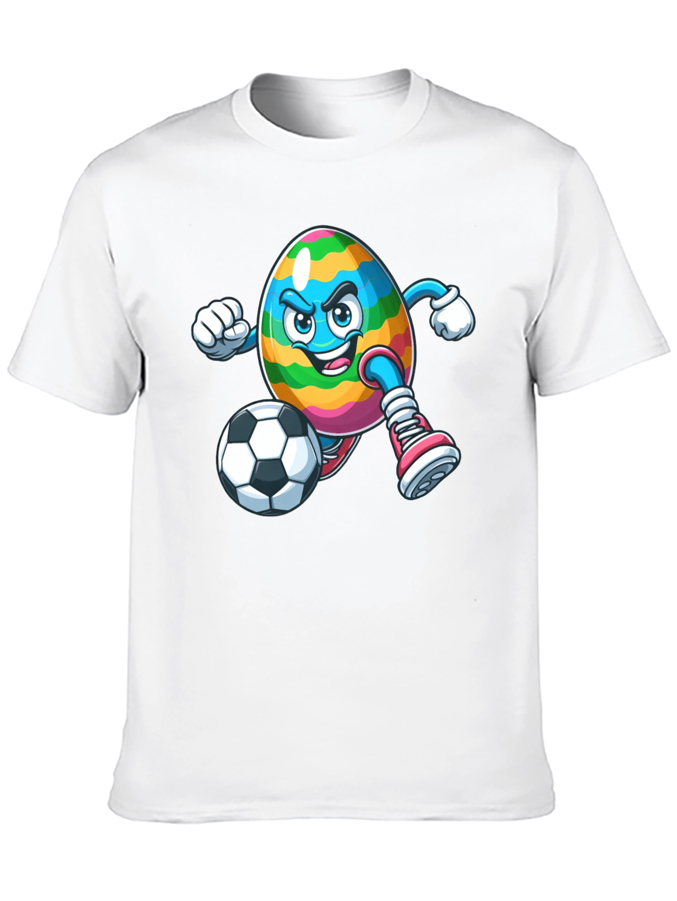 Easter Egg Soccer Player Graphic T-Shirt