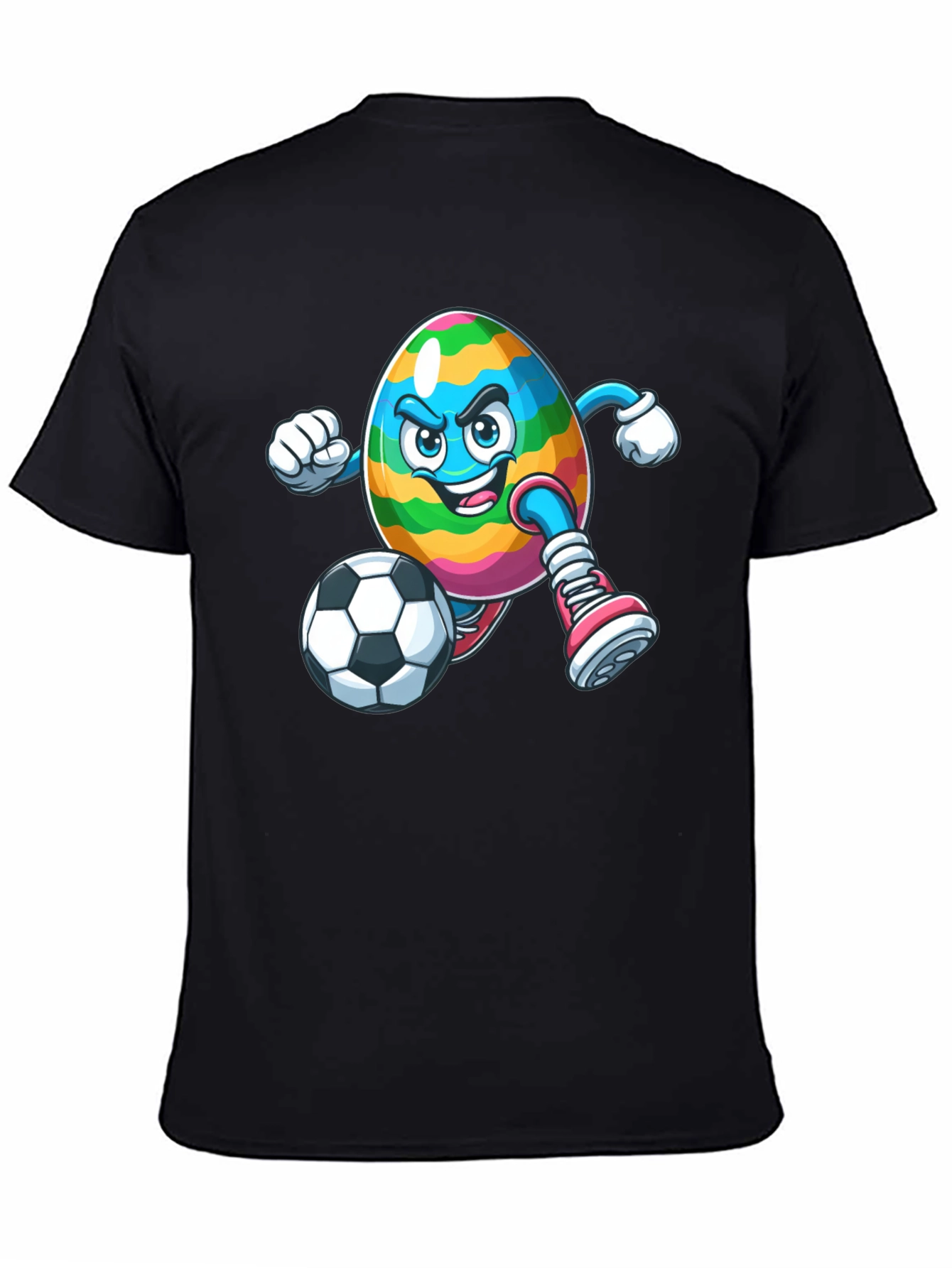 Easter Egg Soccer Player Graphic T-Shirt