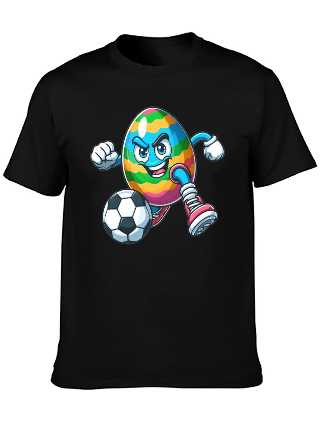 Easter Egg Soccer Player Graphic T-Shirt