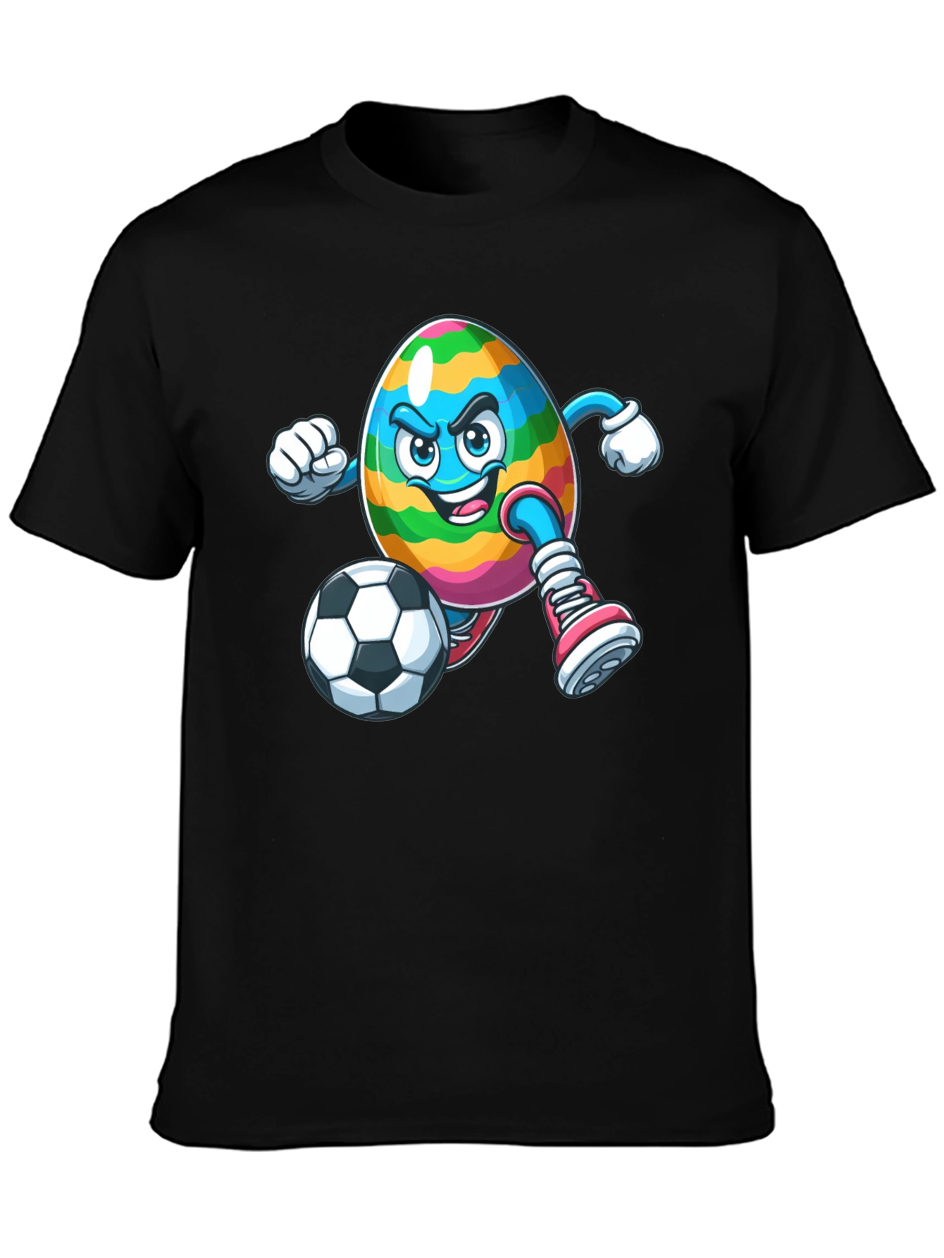 Easter Egg Soccer Player Graphic T-Shirt