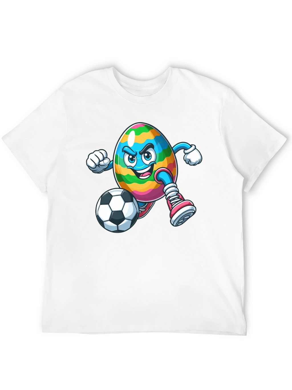 Easter Egg Soccer Player Graphic T-Shirt