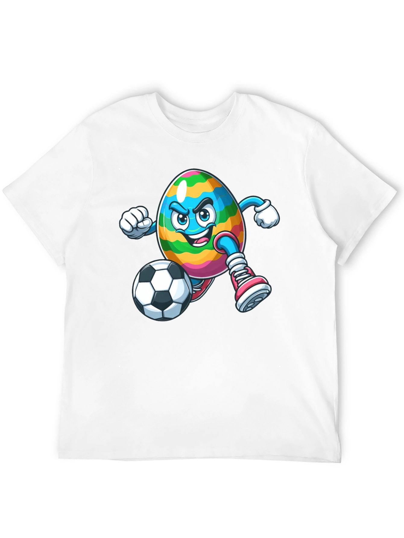Easter Egg Soccer Player Graphic T-Shirt