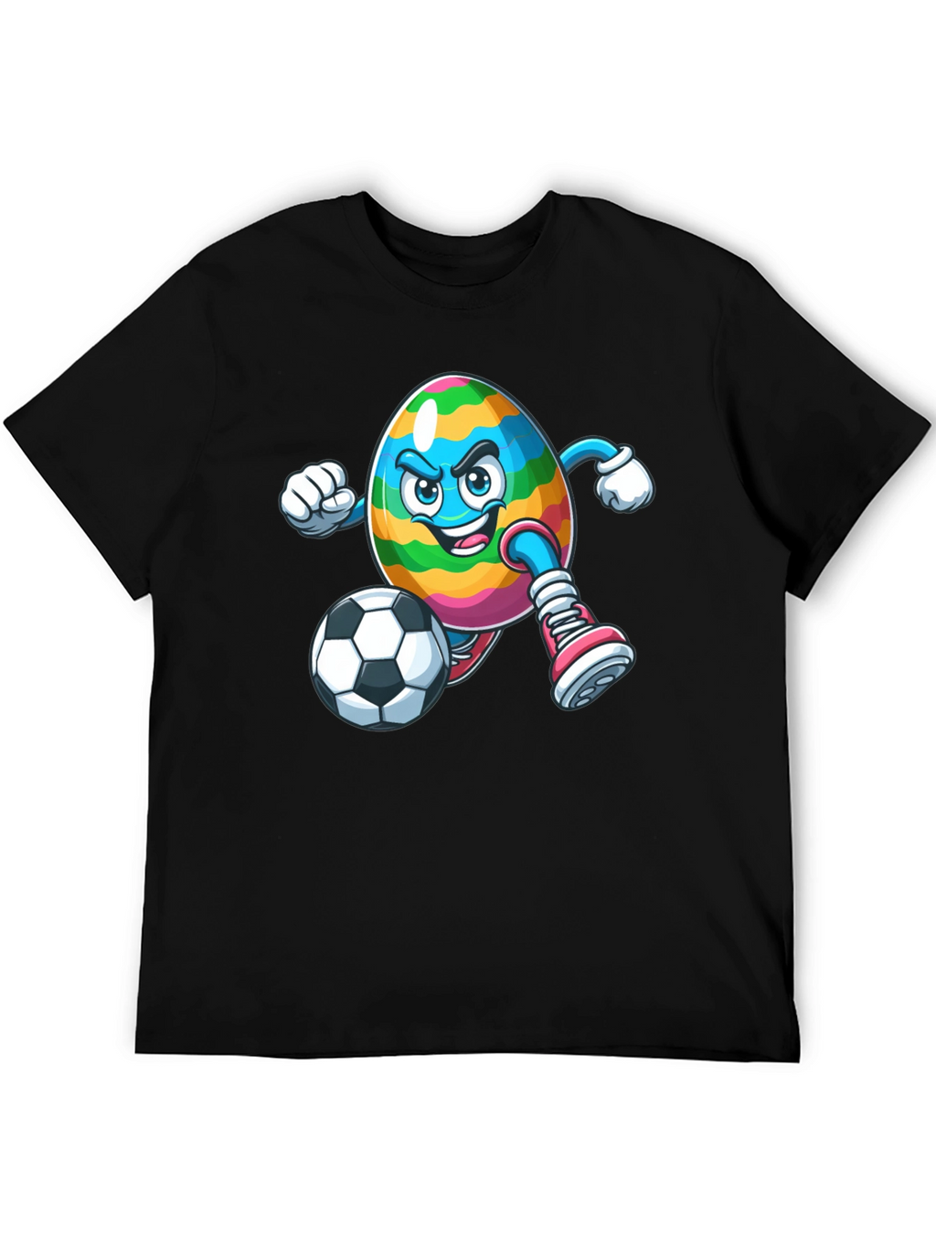 Easter Egg Soccer Player Graphic T-Shirt