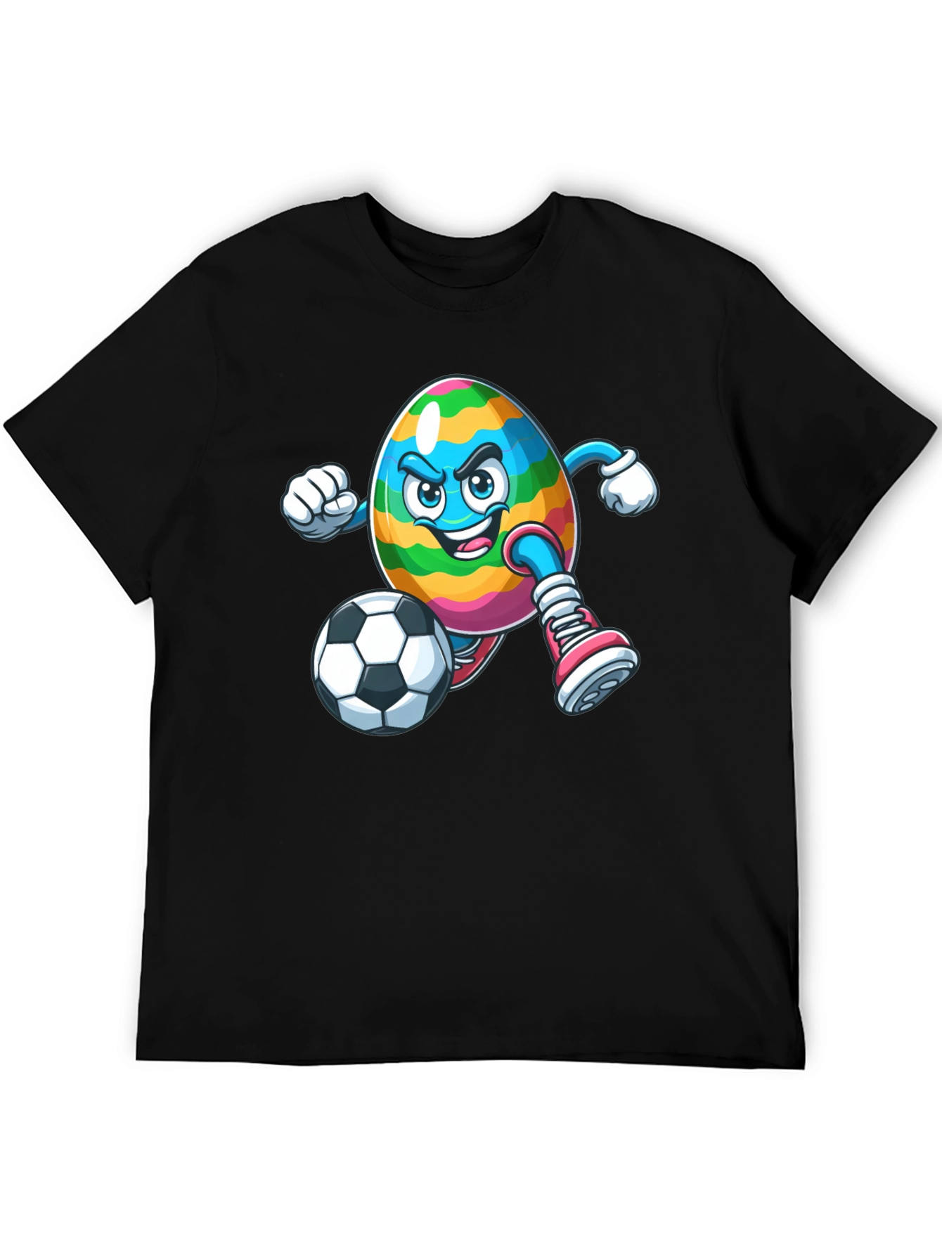 Easter Egg Soccer Player Graphic T-Shirt