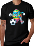 Easter Egg Soccer Player Graphic T-Shirt