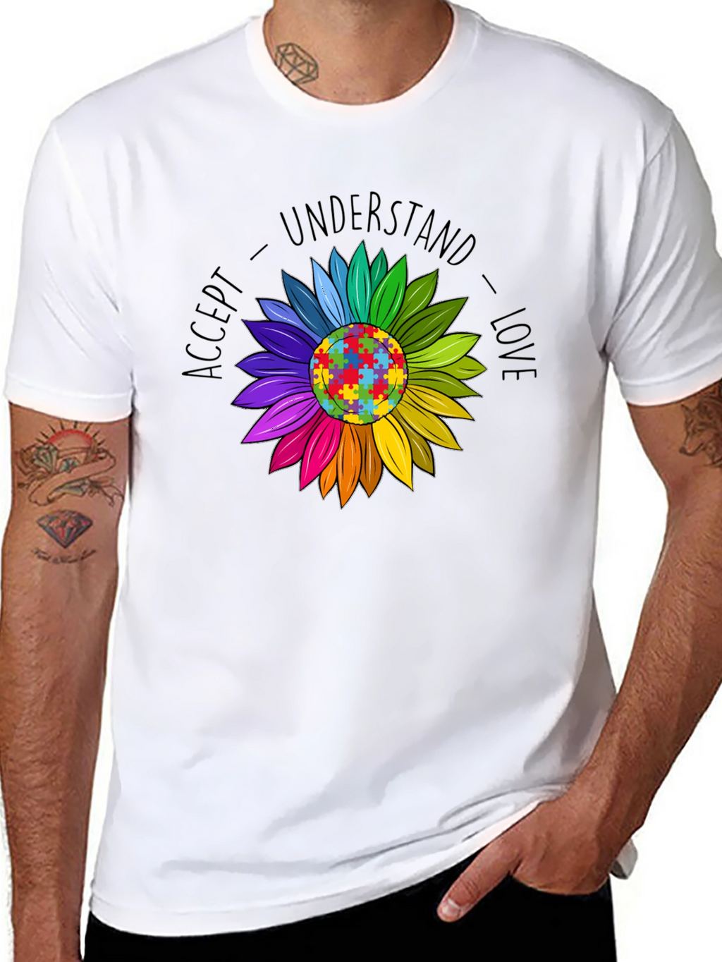 Autism Awareness Sunflower Graphic Tee