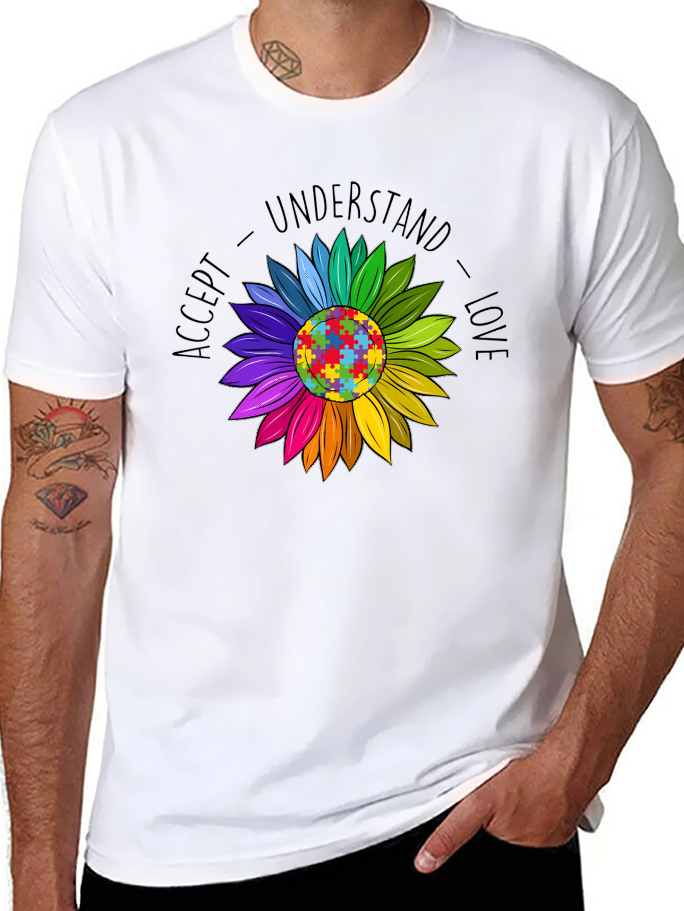 Autism Awareness Sunflower Graphic Tee