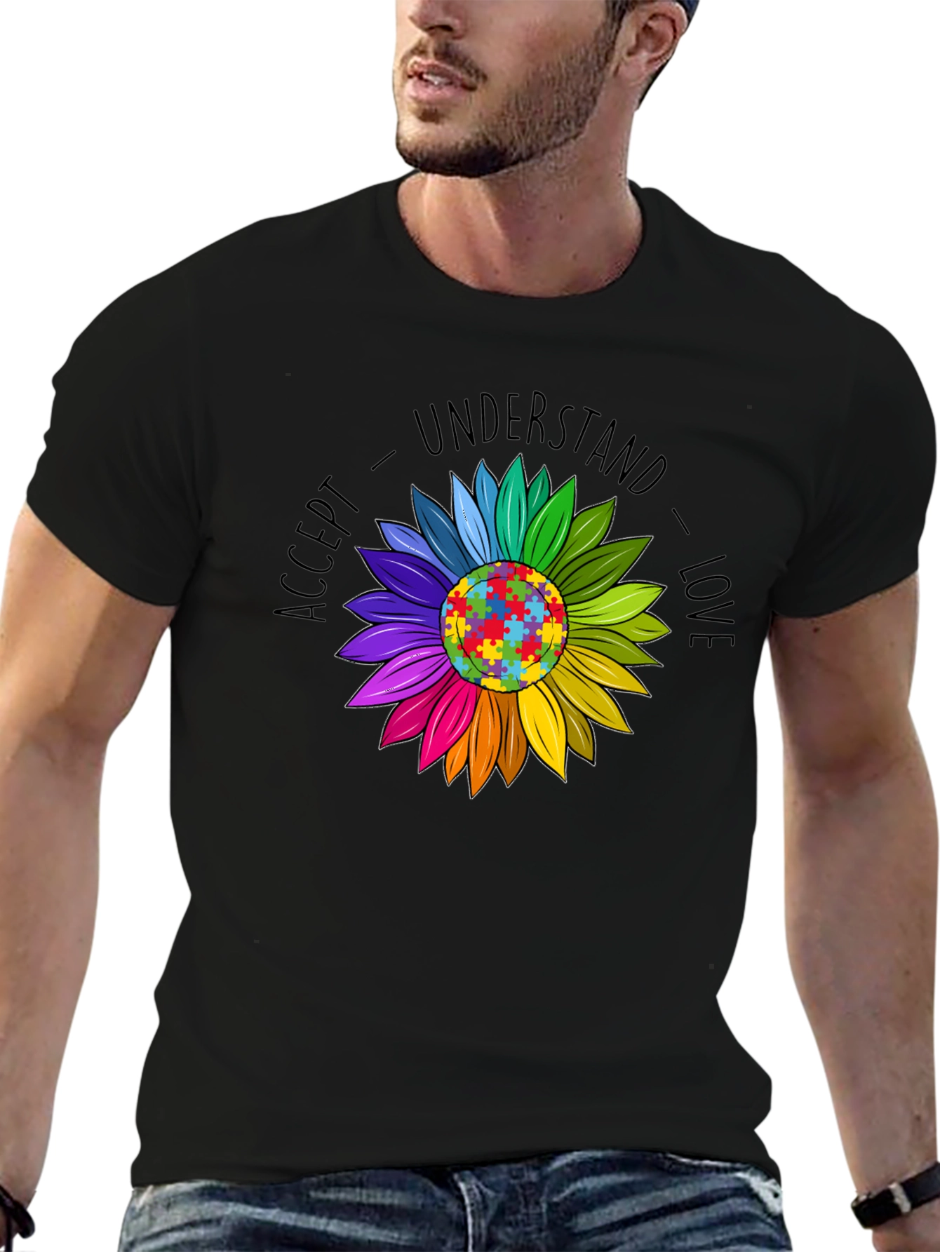 Autism Awareness Sunflower Graphic Tee