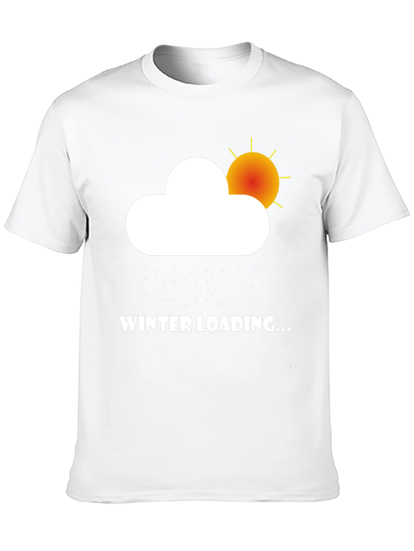 Winter Loading Graphic Tee - Black Cotton T-Shirt
