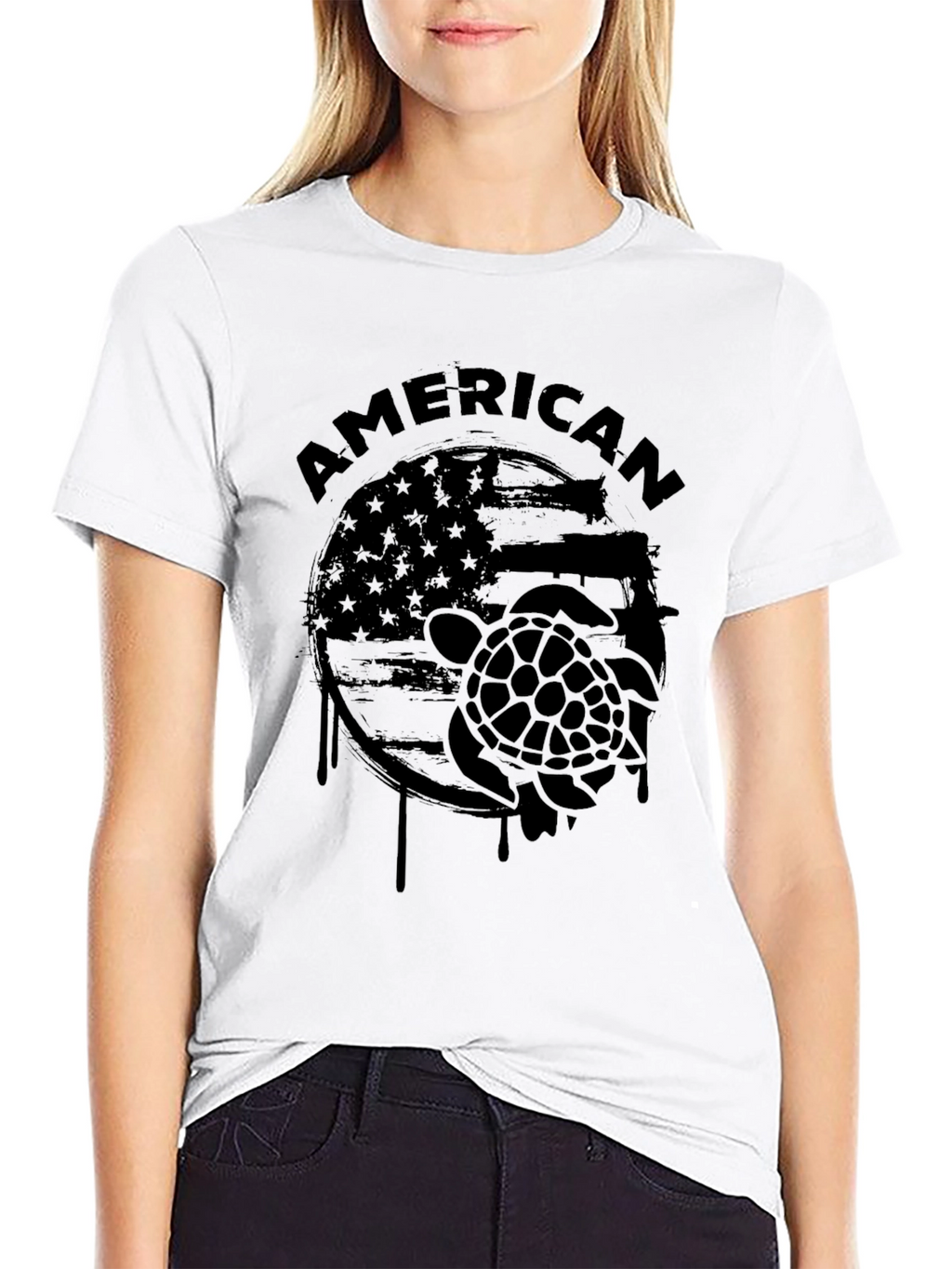 American Turtle Graphic T-Shirt - Patriotic Tee