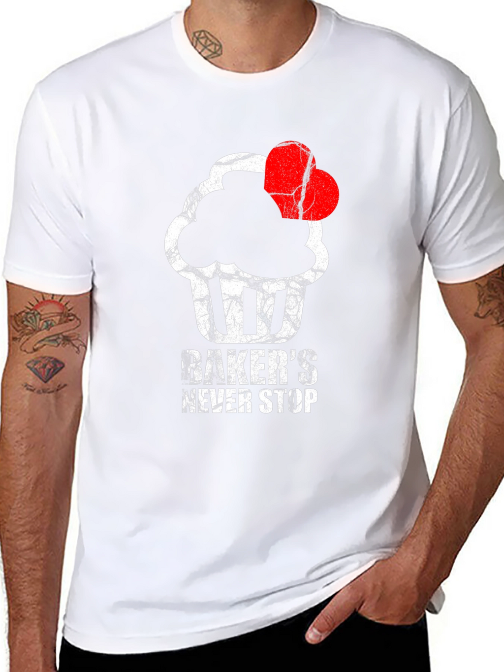 Bakers Never Stop T-Shirt - Cupcake Love