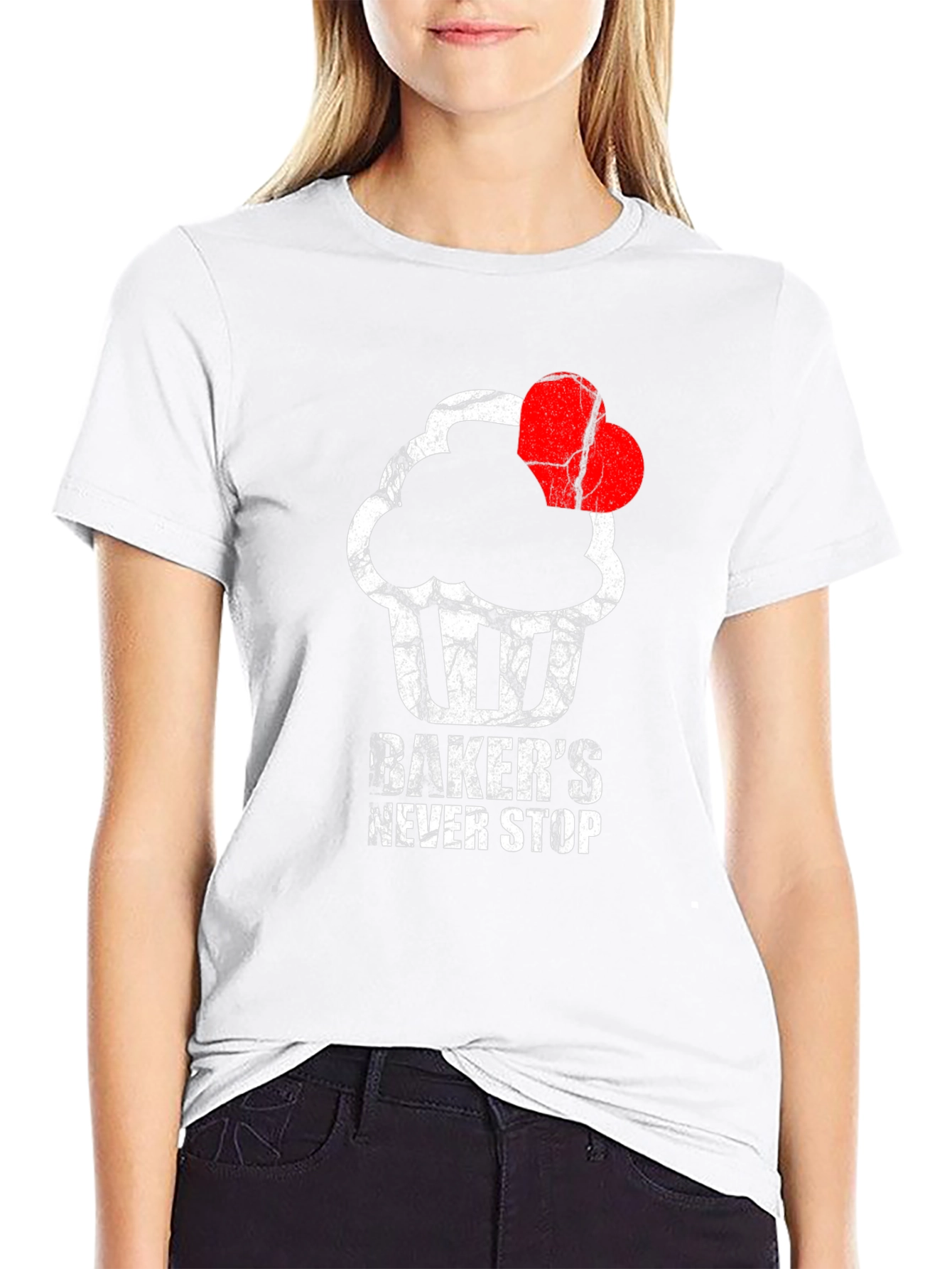 Bakers Never Stop T-Shirt - Cupcake Love