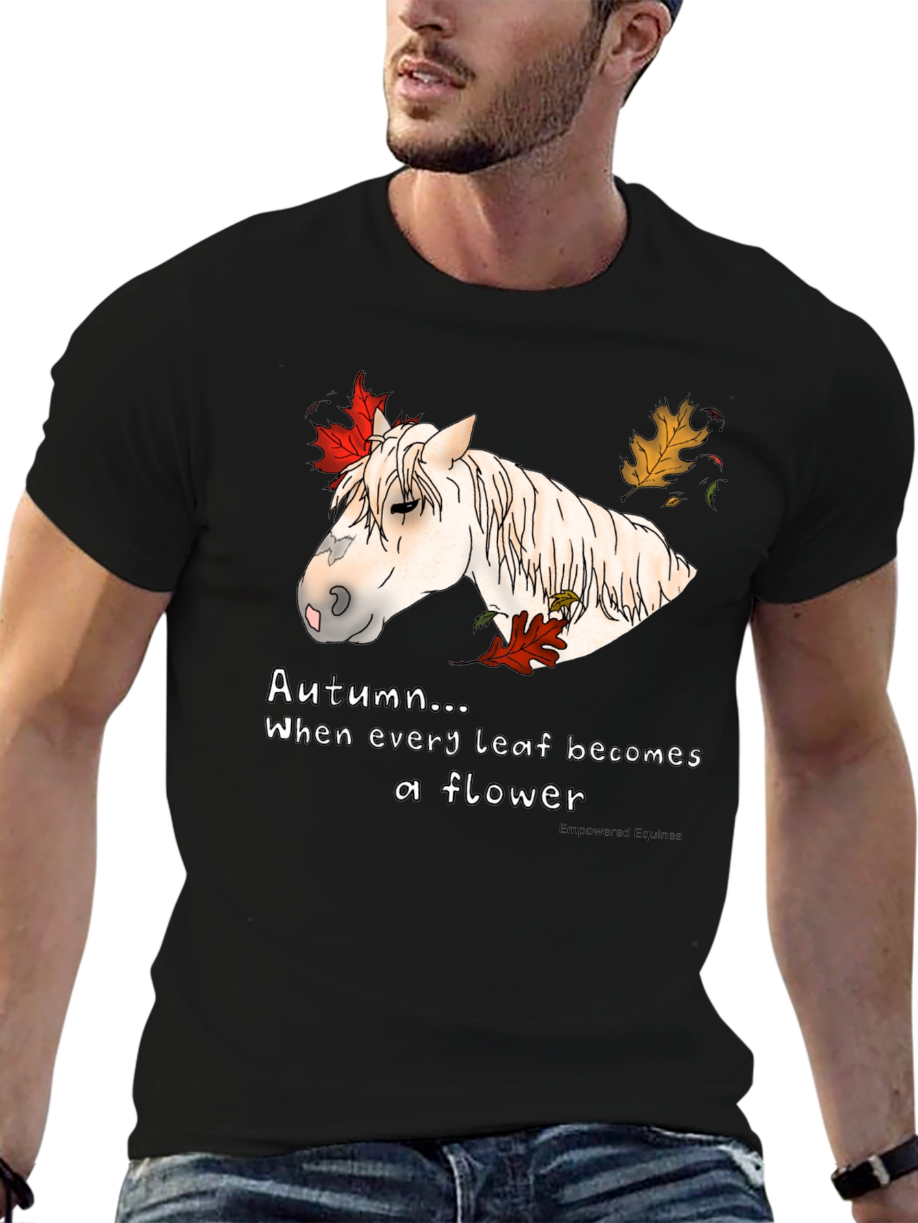 Autumn Horse T-Shirt - Every Leaf a Flower