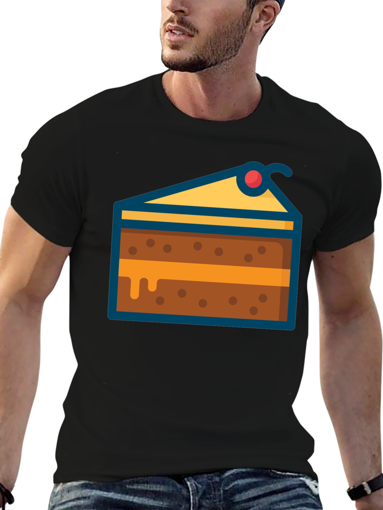 Cake Slice Graphic Tee - Sweet Treat Design