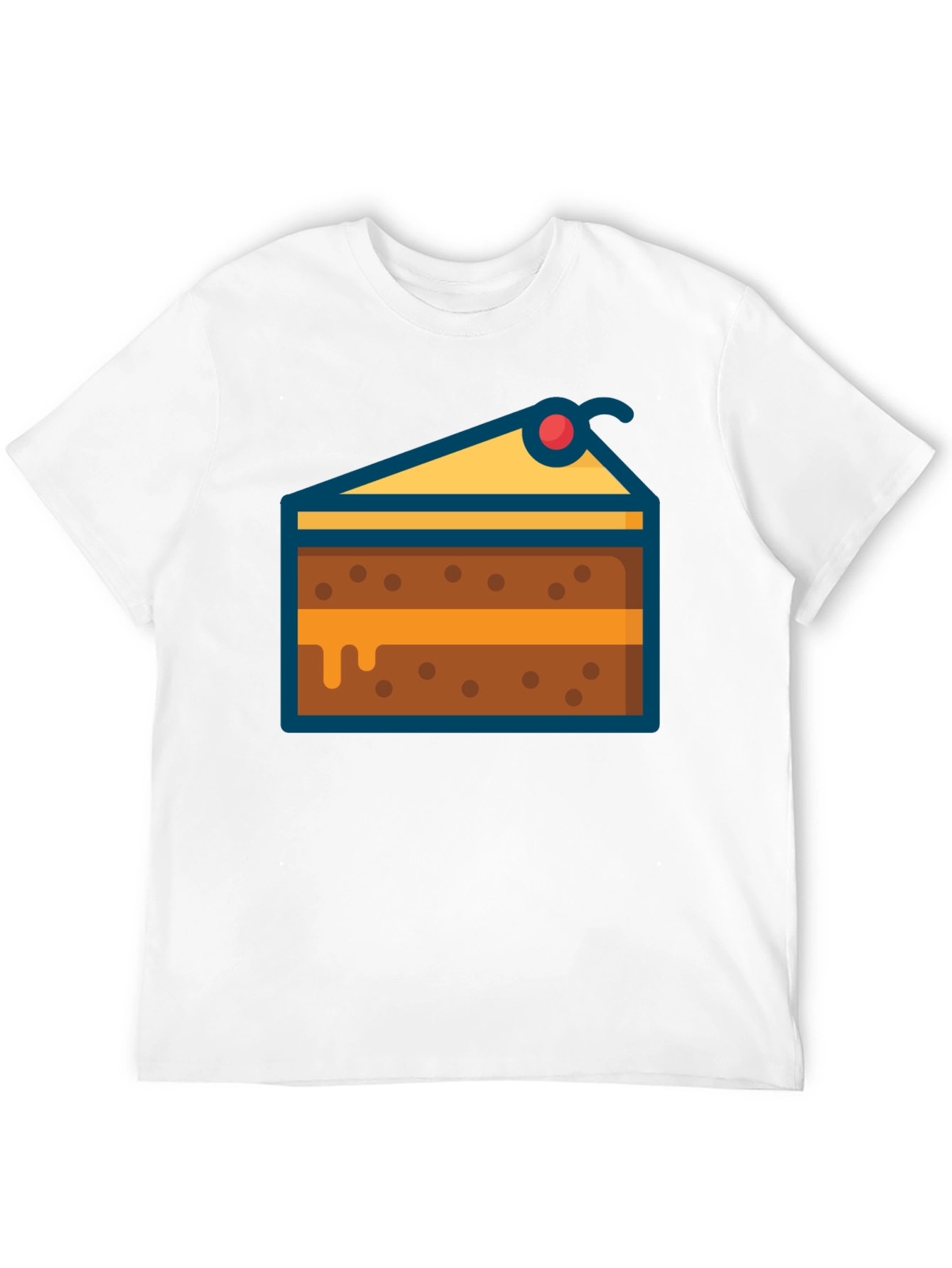 Cake Slice Graphic Tee - Sweet Treat Design