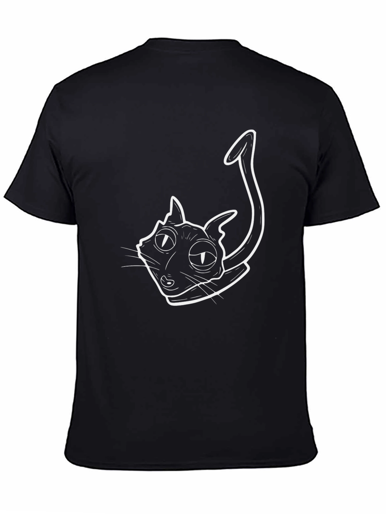 Black Cat Graphic Tee - Mens Short Sleeve Shirt