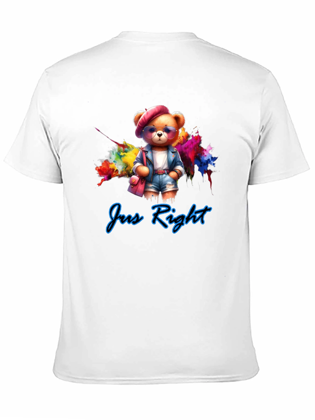 Jus Right Teddy Bear Graphic T-Shirt