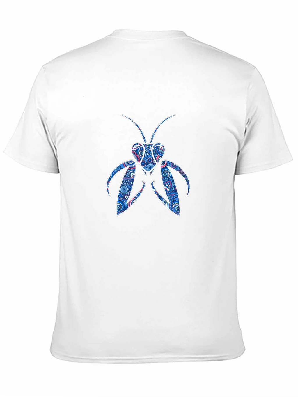 Abstract Praying Mantis Graphic Tee - Black