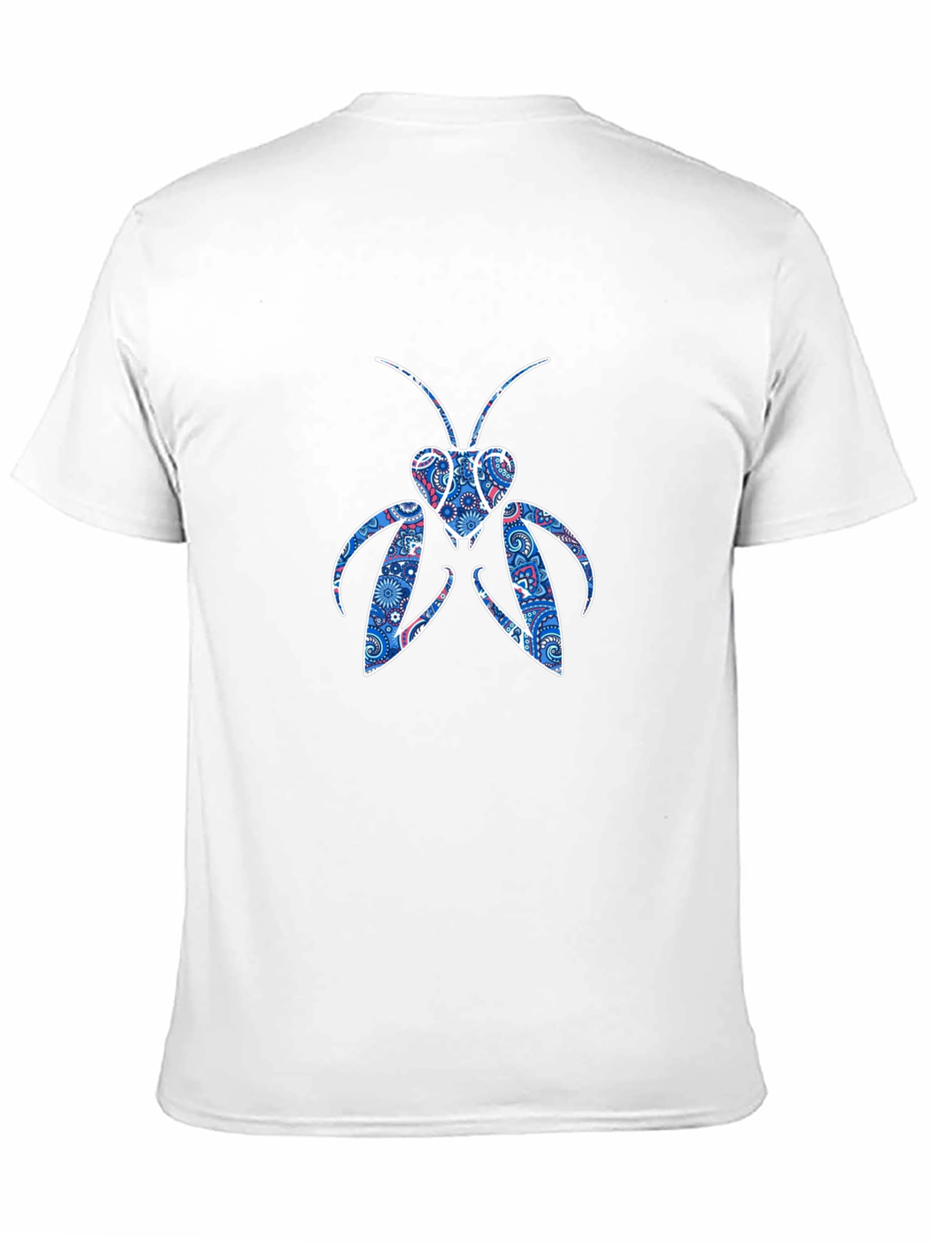 Abstract Praying Mantis Graphic Tee - Black