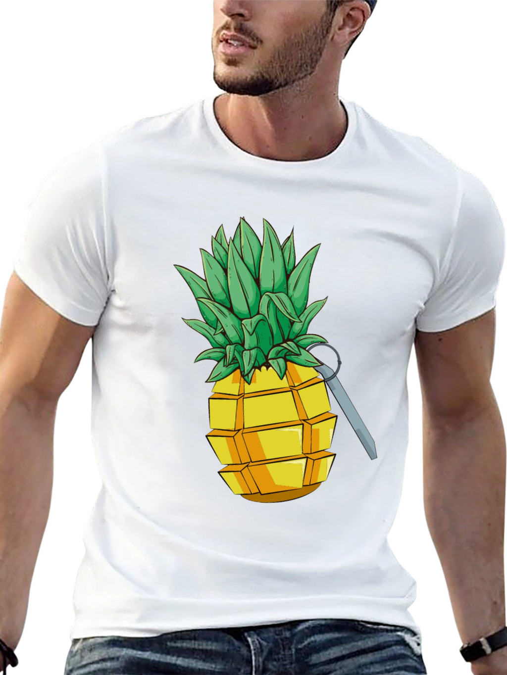 Pineapple Grenade Funny Graphic Tee