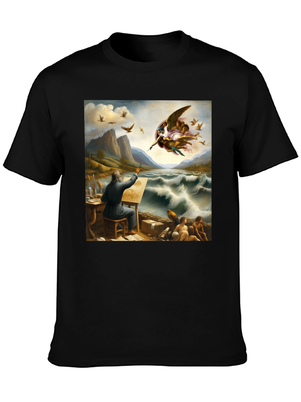 Artistic T-Shirt: Painter Sea Creation