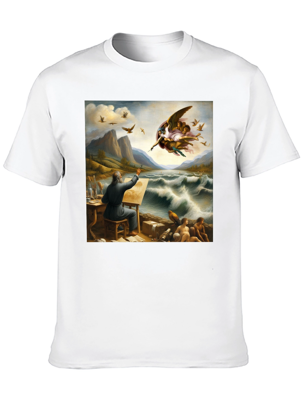 Artistic T-Shirt: Painter Sea Creation