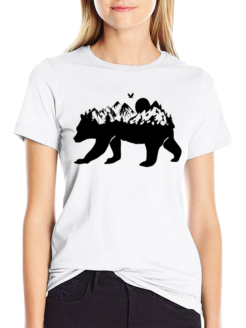 Bear Mountain Silhouette Graphic Tee - Black