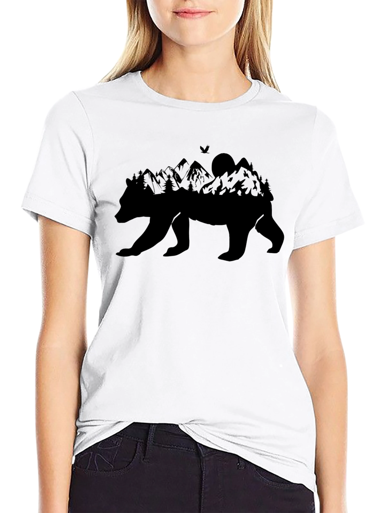Bear Mountain Silhouette Graphic Tee - Black