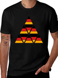 German Flag Triangle T-Shirt - Black Cotton Tee