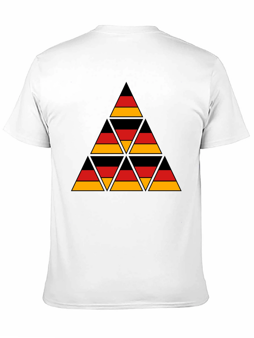 German Flag Triangle T-Shirt - Black Cotton Tee
