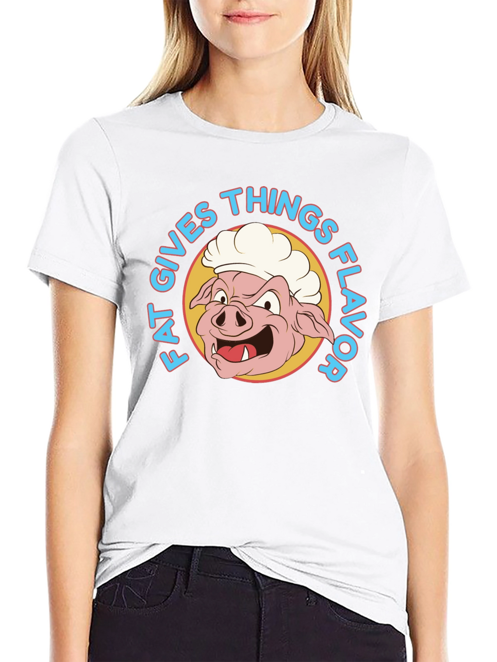 Funny Fat Gives Things Flavor Pig Chef T-Shirt