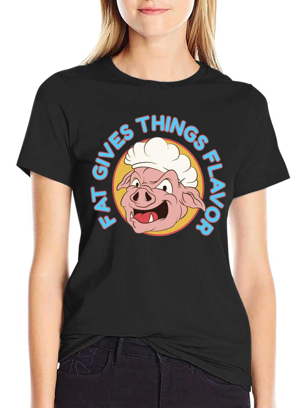Funny Fat Gives Things Flavor Pig Chef T-Shirt