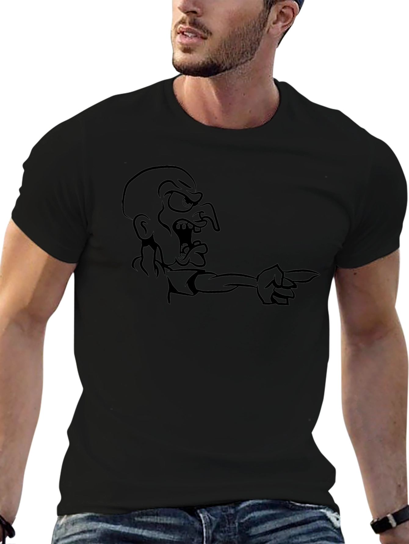Angry Pointing Man Graphic Tee