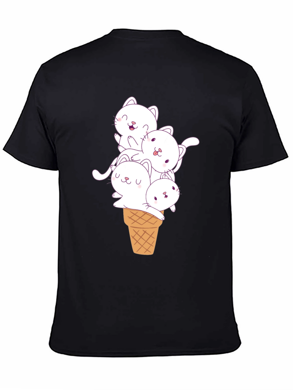 Cute Cats in Ice Cream Cone Graphic Tee