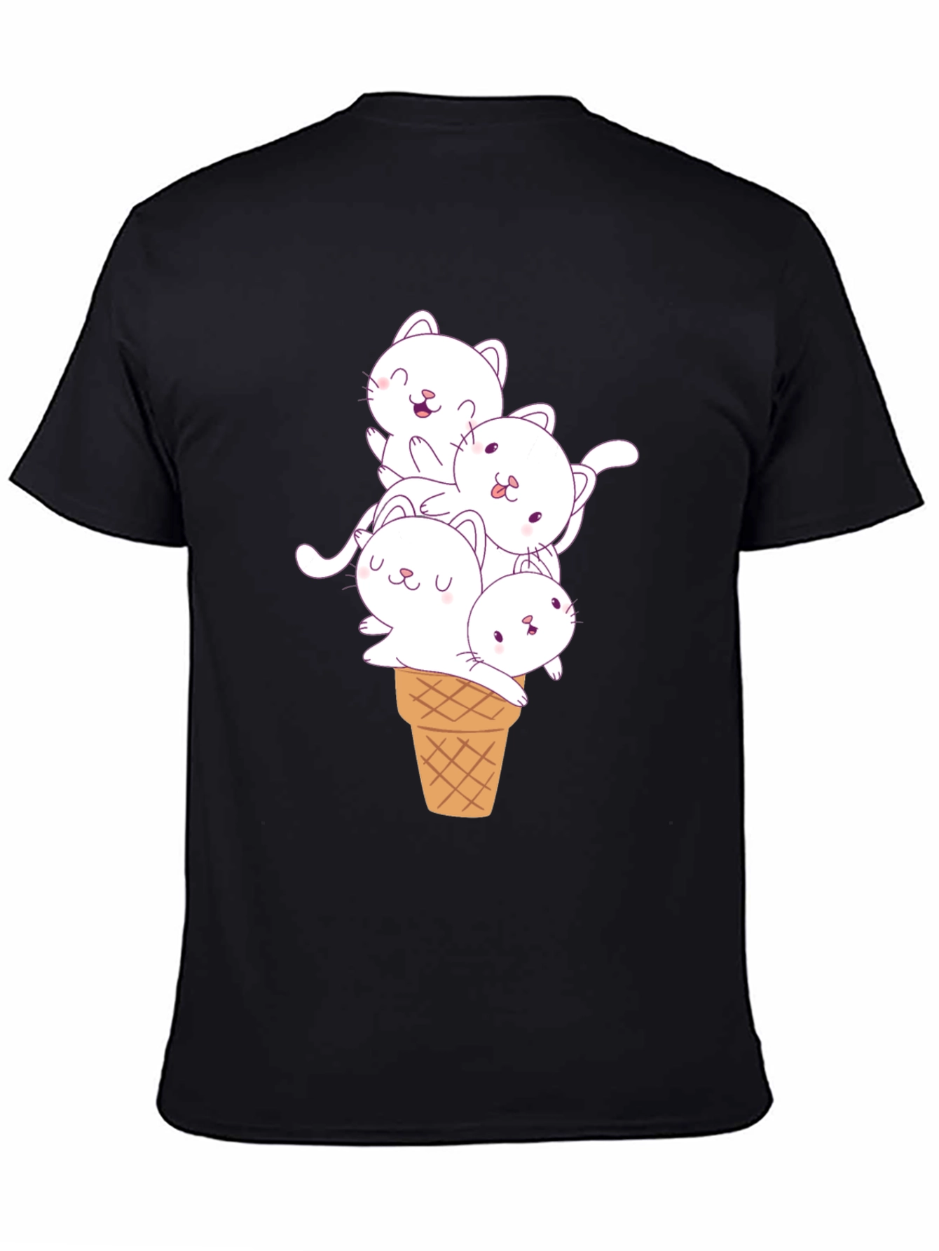 Cute Cats in Ice Cream Cone Graphic Tee