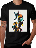 Abstract Martial Arts Black T-Shirt