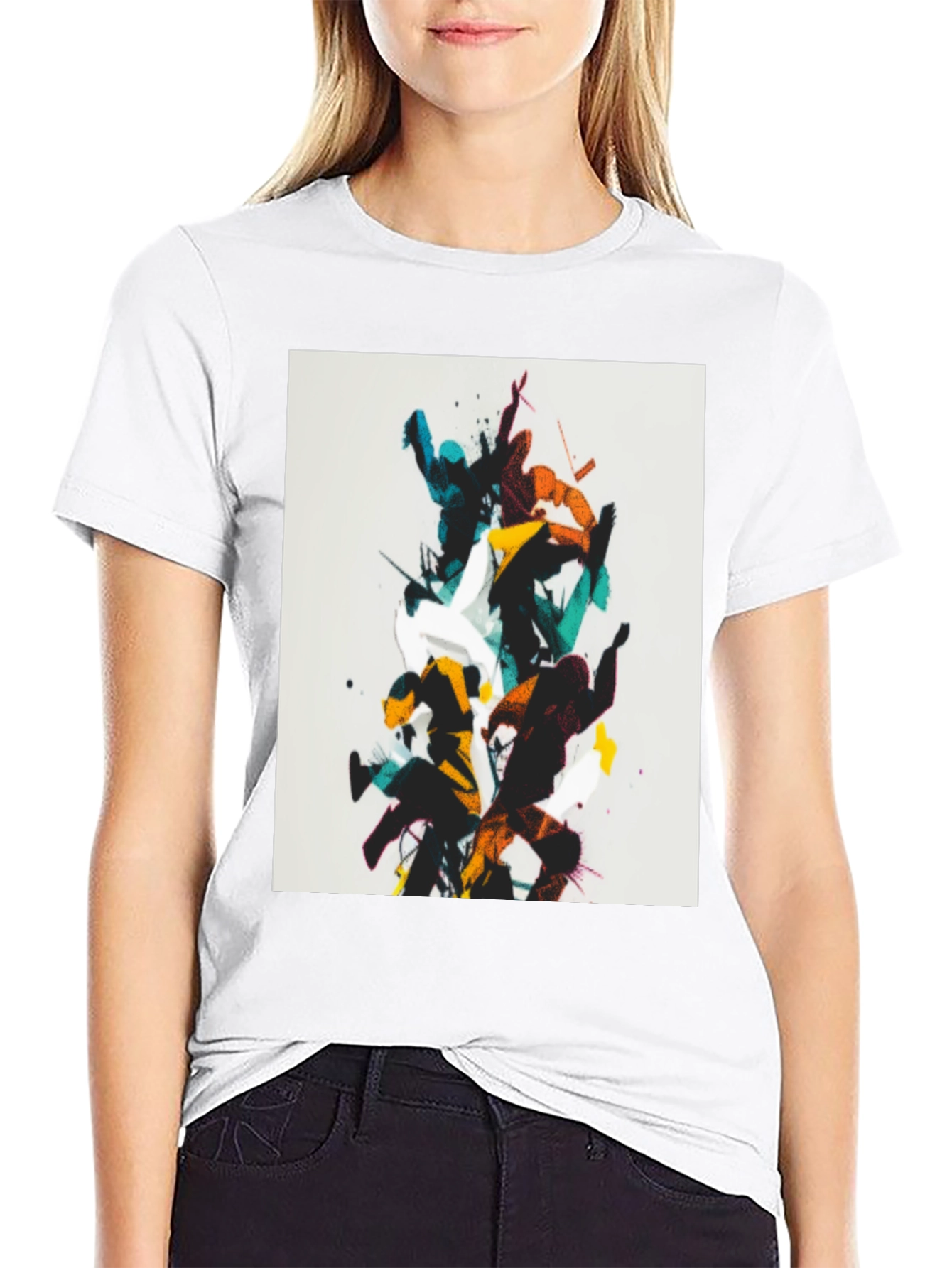 Abstract Martial Arts Black T-Shirt