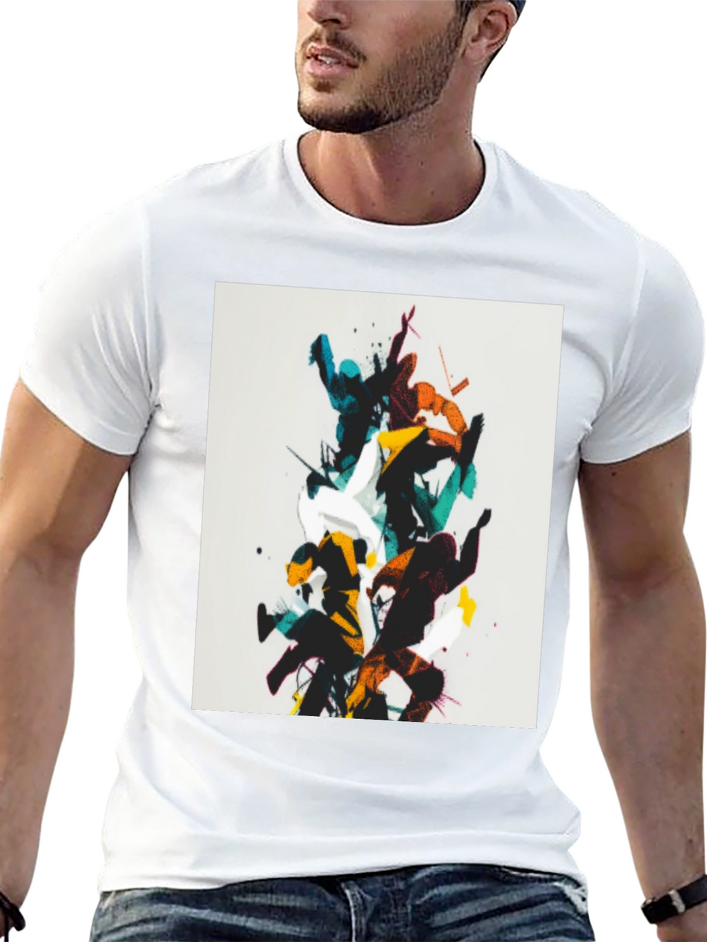 Abstract Martial Arts Black T-Shirt