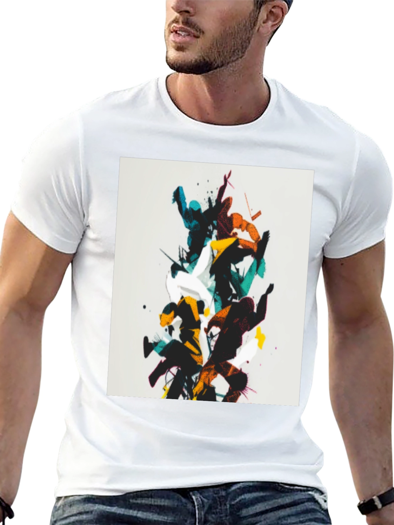 Abstract Martial Arts Black T-Shirt