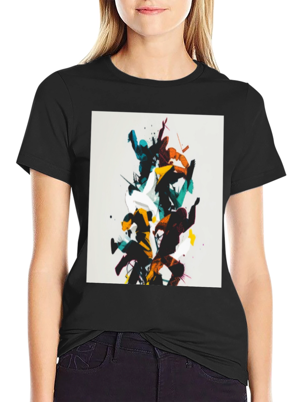 Abstract Martial Arts Black T-Shirt