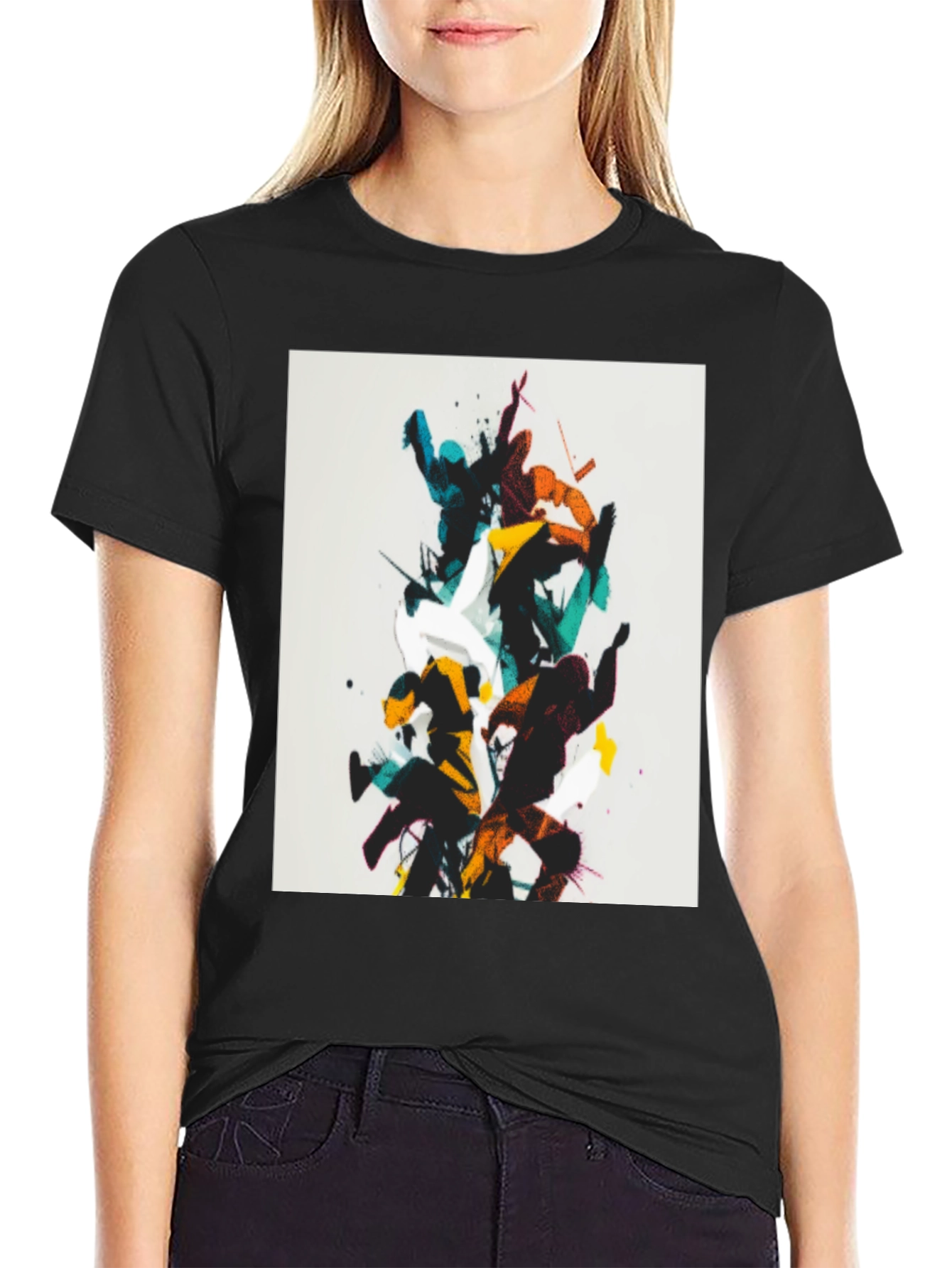 Abstract Martial Arts Black T-Shirt