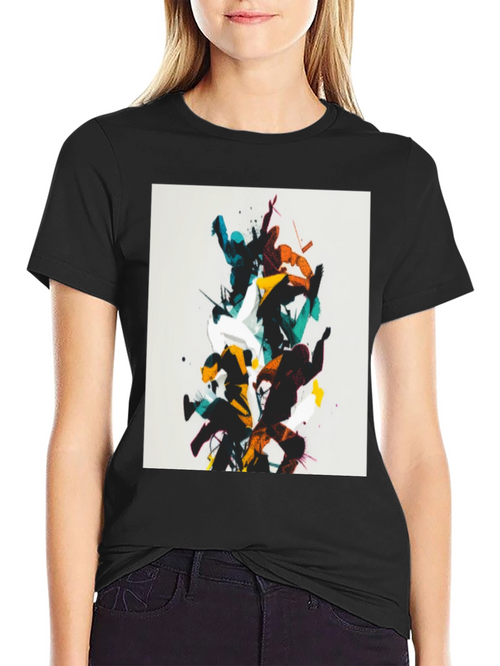 Abstract Martial Arts Black T-Shirt