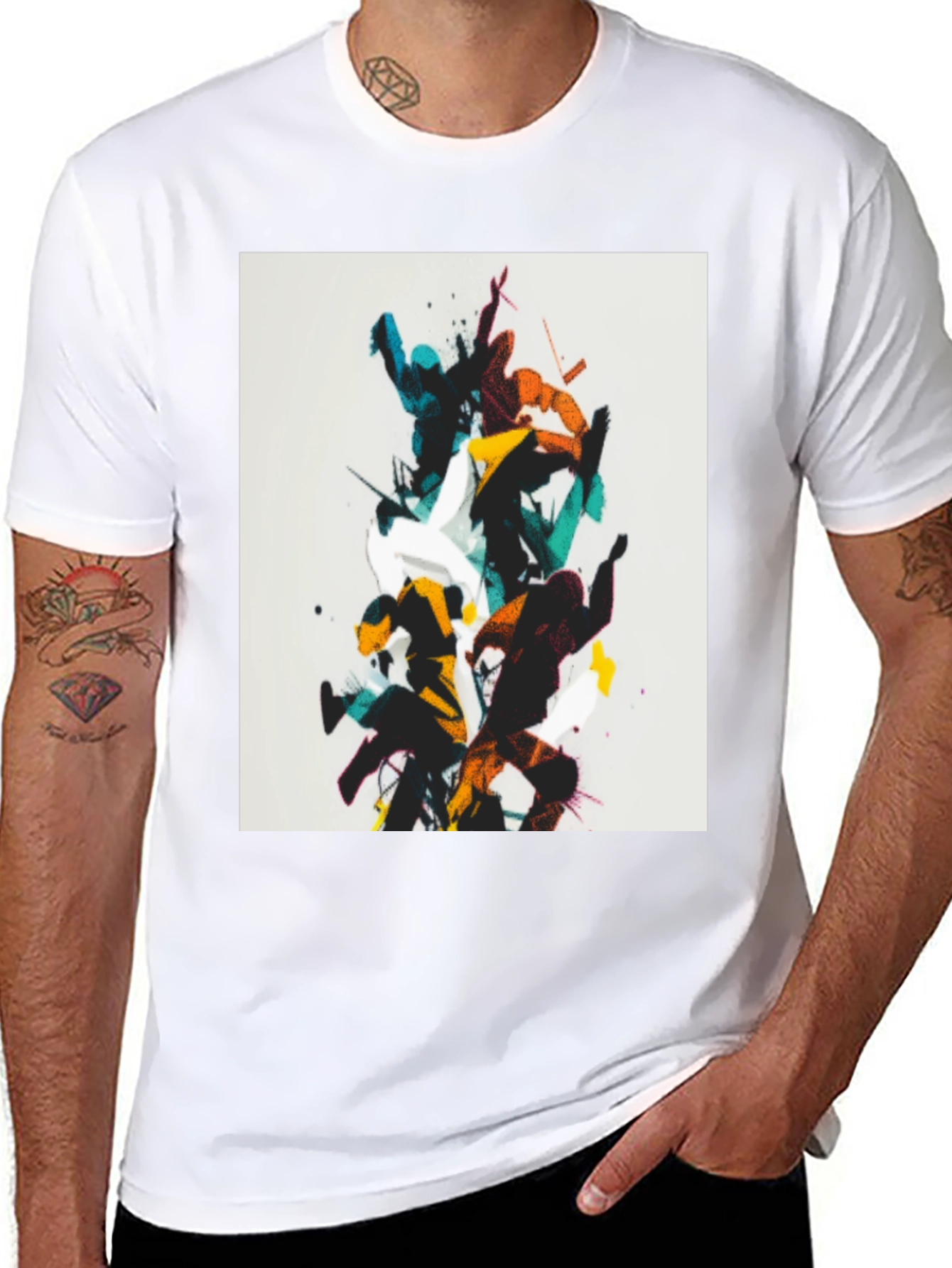 Abstract Martial Arts Black T-Shirt