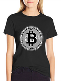 Bitcoin Cryptocurrency Black Graphic T-Shirt